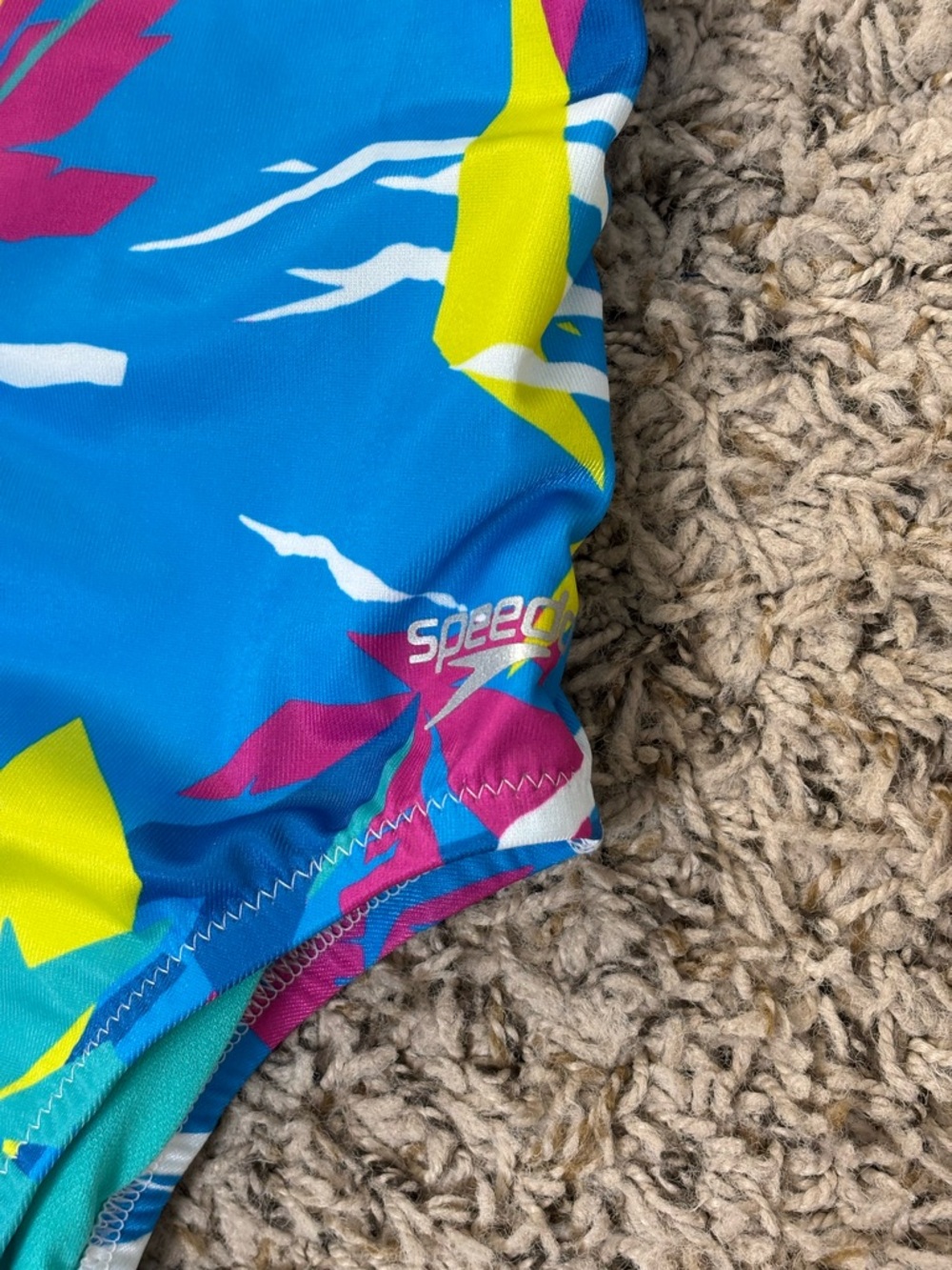 Speedo Swimsuit Womens 24 (00) One Piece Palm Triangle Classic Fit ECO Endurance - Picture 4 of 9